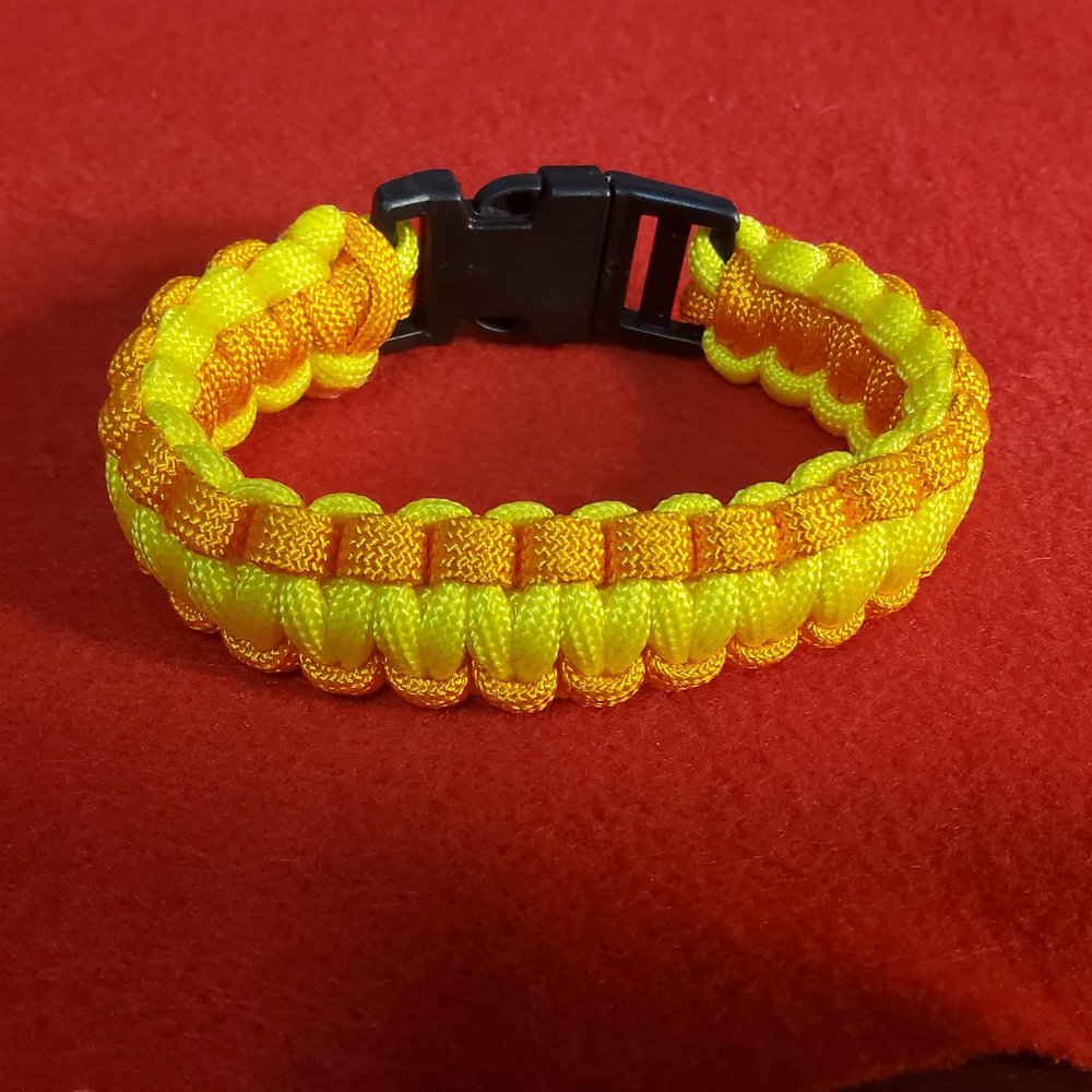 Yellow and Orange Paracord Bracelet